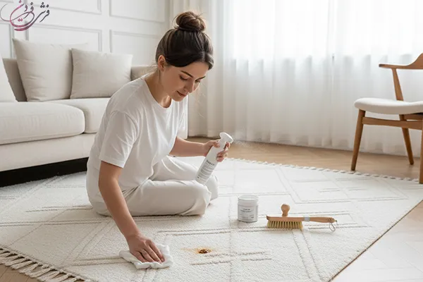 تمیز کردن فرش روشن