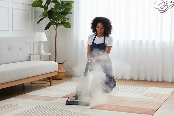 تمیز کردن فرش ماشینی با بخارشوی