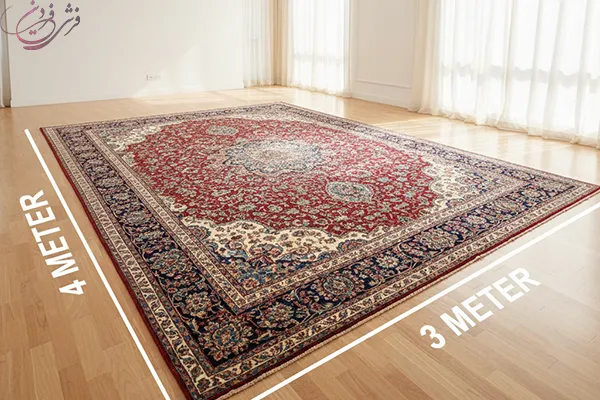 ابعاد فرش 12 متری