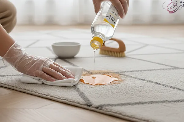 نحوه پاك كردن لكه چاي از روي فرش دستباف