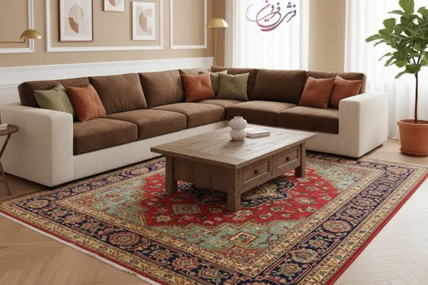 مبل کرم قهوه ای با چه رنگ فرشی ست میشه