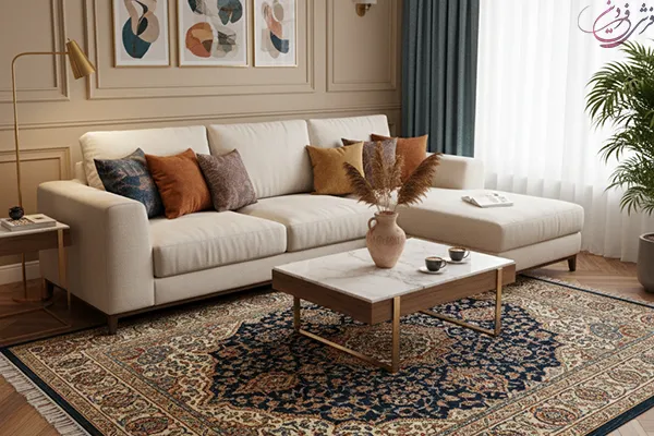 چه فرشی به مبل کرم میاد