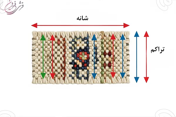 شانه و تراکم فرش