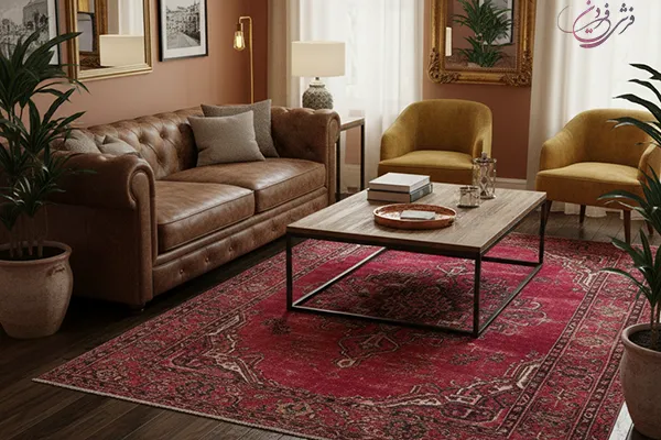 خرید فرش وینتیج قرمز